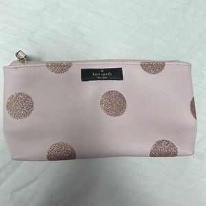Pink Kate Spade cosmetic pouch